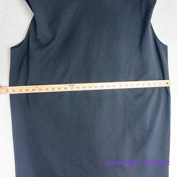 New! Eloquii strong shoulder sleeveless shift black dress, size 22/24 - Picture 8 of 13